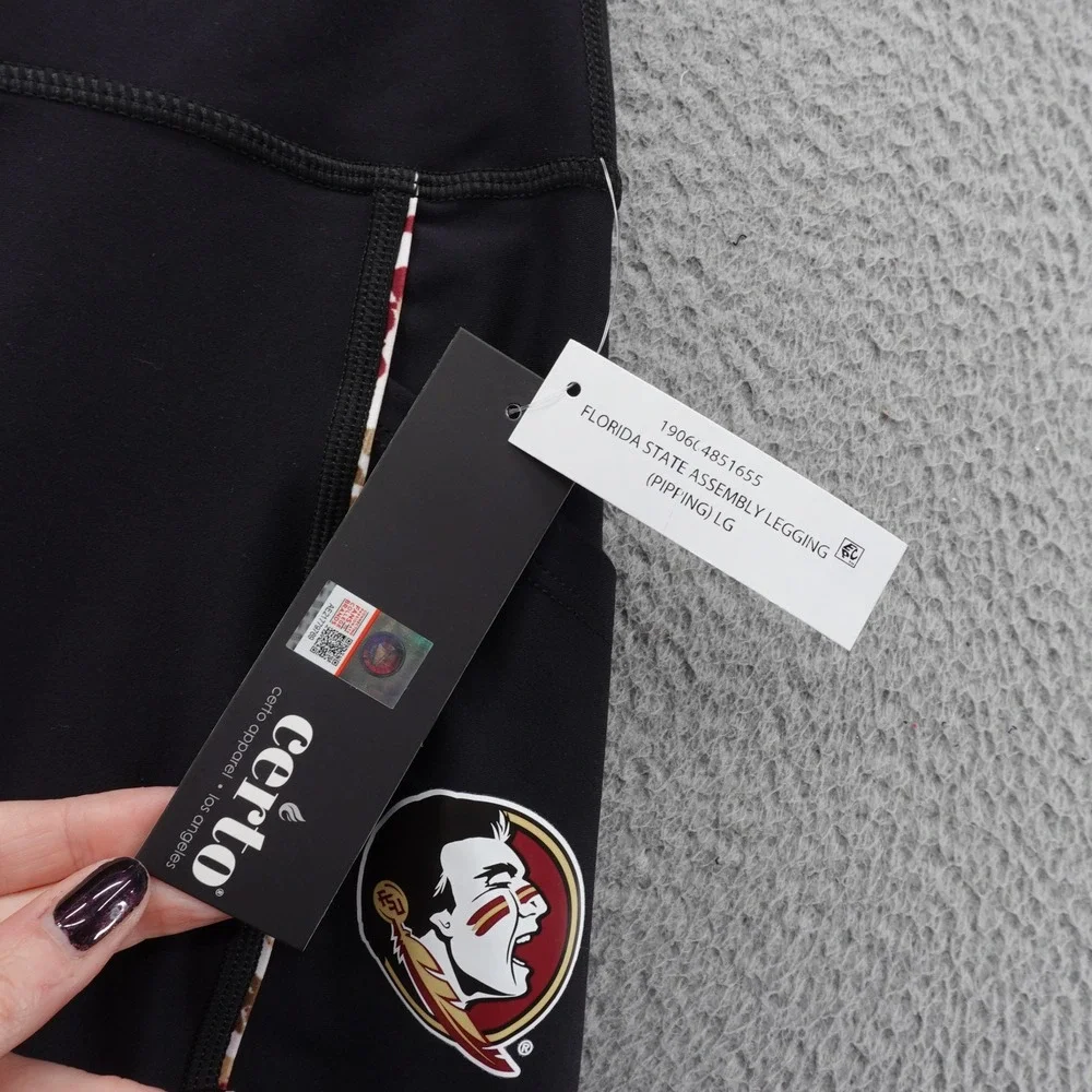 Certo Florida State Seminoles FSU Assembly Leggings Black Womens Large NEW - Picture 6 of 14